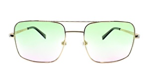 HERMOSSA  1376 C4 56  Unisex GOLD Köşeli Çerçeve Güneş Gözlüğü