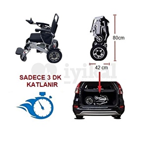 TAM OTOMATİK KENDİ KATLANIR AKÜLÜ TEKERLEKLİ SANDALYE