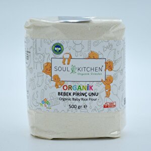 Soul Kitchen Organik Ürünler Organik Bebek Pirinç Unu 500gr (Glutensiz)