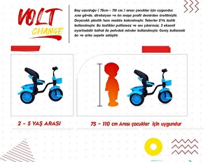 Rival Rv503 Volt 3 Tekerlekli Eva Teker Patlamaz Ses Yapmaz Çocuk Bisikleti Siyah