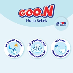 Goon Bebek Bezi Mutlu Bebek 5 Numara 12-20 kg Aylık Fırsat Paketi 200 Adet