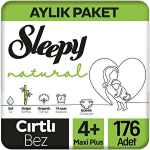 Sleepy Natural Bebek Bezi 4+ Beden 88x2 176 Adet