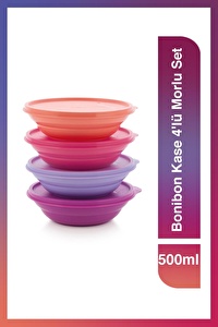 Bonibon Kase 4'lü Morlu Set 500 ml
