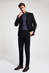 Ds Damat Slim Fit Siyah Düz Takim Elbise 4HF05ORT01577