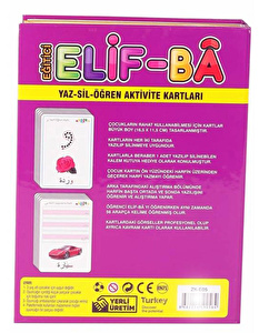 Yaz Sil Kalem Hediyeli Elif Ba Aktivite Kartları