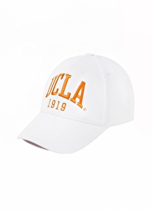 Ucla BALLARD.    Nakışlı Beyaz Melanj Erkek Şapka