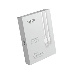 Deji iPhone 5/5s/SE Şarj ve Data Kablosu Lightning Beyaz 1.2M