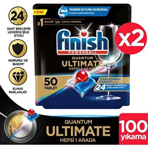 Finish Quantum Ultimate 100 Kapsül  Bulaşık Makinesi Deterjanı Tableti (50X2)