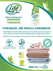 Life By Fakir Bitkisel Bazlı Çamaşır Yumuşatıcısı 1500 ml x 2 Adet