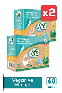 Life By Fakir Ekolojik Vegan Bulaşık Deterjanı Tableti 30 lu x 2 Adet