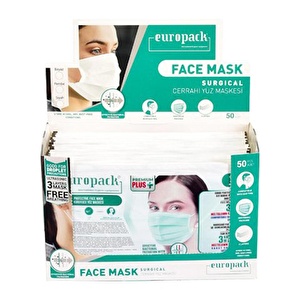 Face Mask Sağlık Maskesi 50'li