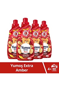 Yumoş Extra Konsantre Çamaşır Yumuşatıcısı Amber 1440 Ml 60 Yıkama 4 Adet