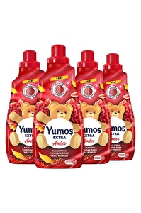 Yumoş Extra Konsantre Çamaşır Yumuşatıcısı Amber 1440 Ml 60 Yıkama 4 Adet