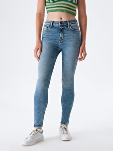 Tanya X Yüksek Bel Dar Paça Jean Pantolon