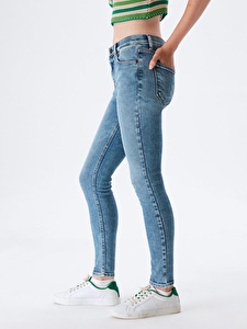 Tanya X Yüksek Bel Dar Paça Jean Pantolon
