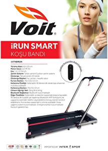 Voit I-Run Smart Katlanır Koşu Bandı 12KM Hız Uzaktan Kumandalı