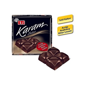 Eti Karam %45 Kakaolu Bitter Çikolata 60 g x 6 Adet