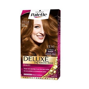 Palette Deluxe Kit Saç Boyası  7-554 Altın Karamel