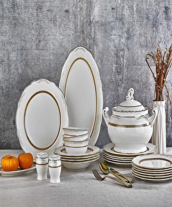 Aryıldız Yemek Takımı 60 Parça Royal Queen Porselen 60027
