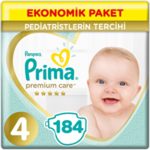 Prima Premium Care 4 Beden Ekonomik Paket 9-14 Kg (4*46) 184 Adet