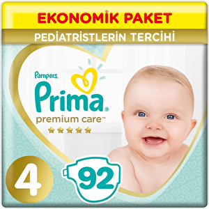 Prima Premium Care 4 Beden Ekonomik Paket 9-14 Kg (2*46) 92 Adet