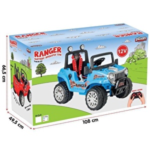 PİLSAN RANGER AKÜLÜ ARABA 12V KUMANDALI 5107 (METALİK MAVİ)