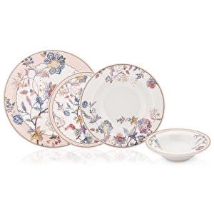 Bernardo Cordy 6 Kişilik 24 Parça Stonware Yemek Takımı-Prs-27