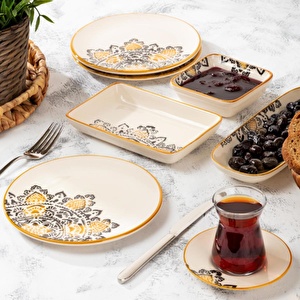 Arabesque 24 Parça Kahvaltı Takımı - Sgt-Arabesque Kahvaltı Takımı