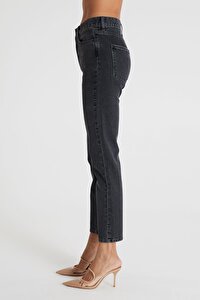 Gwen Siyah Yüksek Bel Regular Tappered Jean Pantolon C 4667-012