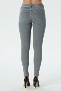 Naomi Gri Normal Bel Fermuarlı Skinny Fit Jean Pantolon C 4526-039