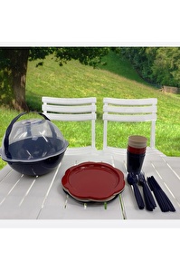 Papatya Piknik Seti 32 Parça ( Lacivert )