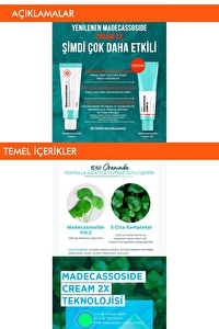 Hassas Ciltler İçin Yoğun Bakım Sağlayan Nemlendirici Krem 50ml Madecassoside Cream 2x