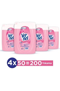 Vernel Çamaşır Yumuşatıcısı 4 x 5L (200 Yıkama) Gülün Büyüsü