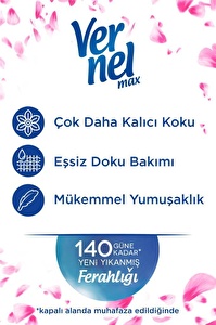 Vernel Max Konsantre Çamaşır Yumuşatıcısı 4 x 1440ml (240 Yıkama) Taze Lale