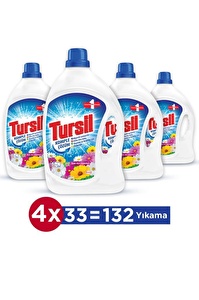 Tursil Sıvı Çamaşır Deterjanı 4 x 2145ml (132 Yıkama) Kır Çiçekleri