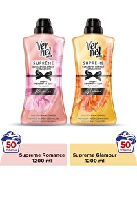 Vernel Max Konsantre Çamaşır Yumuşatıcısı 2 x 1200ml (100 Yıkama) Supreme Romance + Glamour