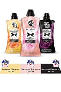 Vernel Max Konsantre Yumusatıcı 3 x 1200ml (150 Yıkama) Supreme Romance + Glamour + Elegance