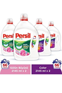 Persil Sıvı Çamaşır Deterjanı 4 x 2145ml (132 Yıkama) 2 Gülün Büyüsü + 2 Color