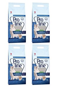 ProLine Topak İnce Parfümsüz Bentonit Kedi Kumu 5lt 4 Adet