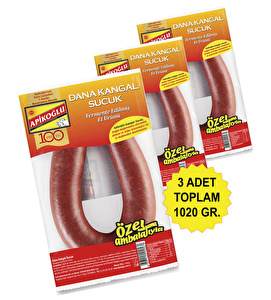 DANA KANGAL SUCUK 340 GR. ÜÇLÜ PAKET (TOPLAM 1020 GR.)