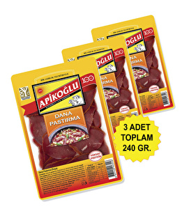 DANA PARÇA PASTIRMA 80 GR. ÜÇLÜ PAKET (TOPLAM 240 GR.)