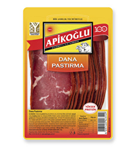 DİLİMLENMİŞ SEÇME DANA PASTIRMA 90 GR. ÜÇLÜ PAKET (TOPLAM 270 GR.)