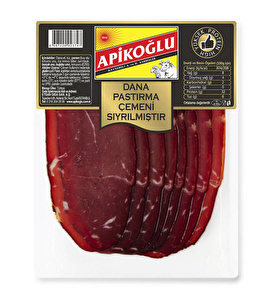 ÇEMENİ SIYRILMIŞ DİLİMLİ DANA PASTIRMA 70 GR. BEŞLİ PAKET (TOPLAM 350 GR.)