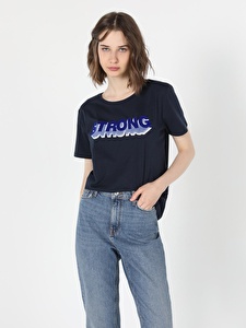Lacivert Kadın Tshirt K.kol