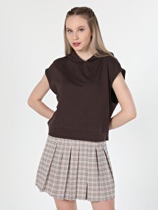 Kahverengi Kadın Tshirt K.kol