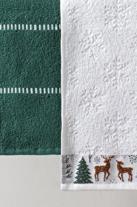 30x50 Yılbaşı Christmas Yeni Yıl Temalı 2'Li Havlu Seti