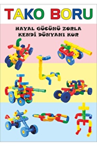 Zekice Tekerlekli Boru Lego 72 Parça Tako Boru