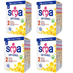 SMA 2 Optipro Probiyotik 6-12 Ay Bebek Sütü 1000 gr 4 ADET