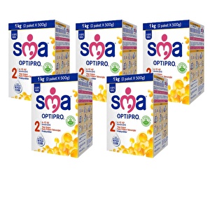 SMA 2 Optipro Probiyotik 6-12 Ay Bebek Sütü 1000 gr 5 ADET