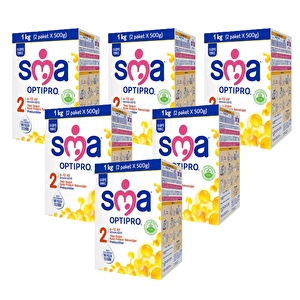 SMA 2 Optipro Probiyotik 6-12 Ay Bebek Sütü 1000 gr 6 ADET